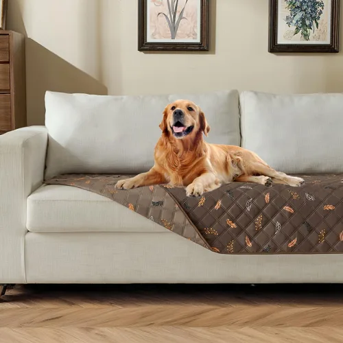 Vista 12 de Funda reversible para cama de perro con forro impermeable, funda deslizable resistente al agua, protector de muebles y manta para mascotas, funda