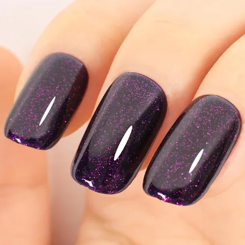 Vista 40 de Esmalte de uñas en gel color púrpura oscuro de medianoche - 15ml de esmalte de uñas en gel Jelly color morado negro, color traslúcido