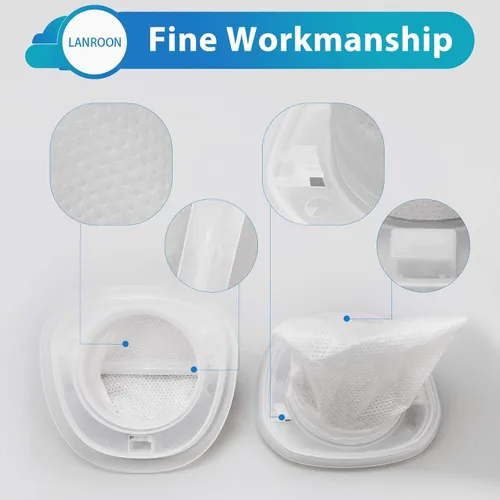 Vista 4 de Paquete de 10 filtros HNVCF10 compatibles con aspiradoras de mano Black and Decker, HNVC215BW52, HNVC215B10, HNVC115J06, HNVC115B22