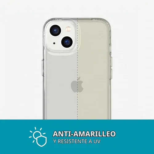 Vista 5 de tech21 Funda transparente para iPhone 14 Evo, resistente a los arañazos, absorción de golpes, con protección contra caídas de 12 pies
