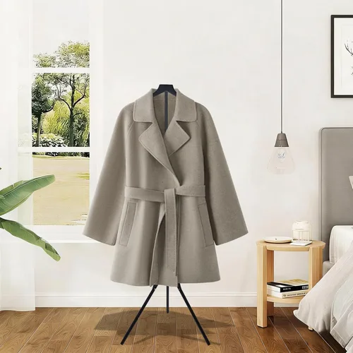 Vista 6 de Paquete de 2 soportes de exhibición ajustables para camisas de 32 a 63 pulgadas, soporte plegable de metal para torso con base de trípode resistente