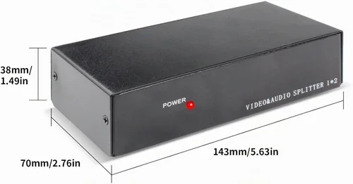 Vista 6 de BolAAzuL 1x2 2-Way Componente Video Audio Splitter RCA 1in 2 Out