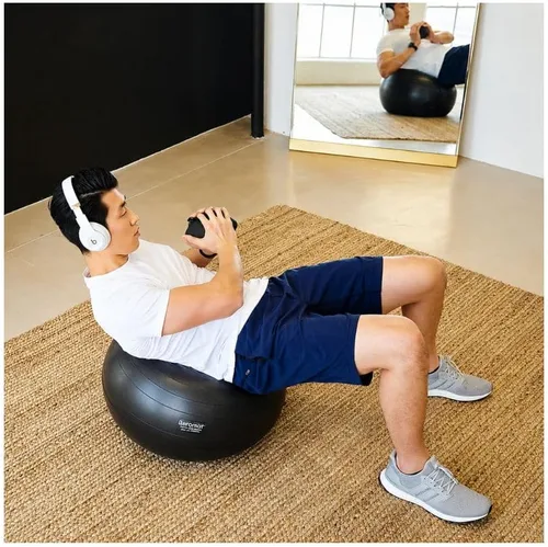 Vista 2 de ECO-WISE Aeromat - Pelota de fitness (25.6 in), color negro