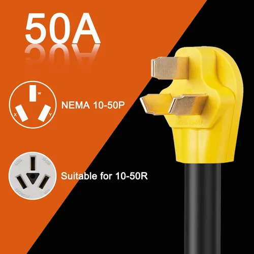Vista 3 de Cable adaptador de corriente alterna NEMA 10-50P macho a TT-30R