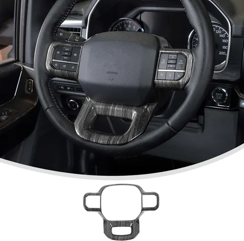 Vista 13 de Linskip Moldura para volante compatible con Ford F150 2015-2020 y F250 F350 Super Duty 2017-2022, para Ford Expedition 2018-2021, funda para Negro