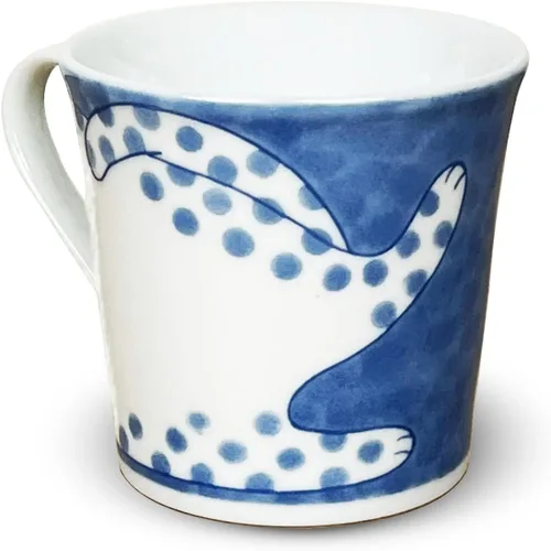 Vista 5 de Taza de cerámica japonesa con caja de regalo, serie de tazas de té Nekochigura, 10 onzas líquidas, taza de café japonesa Yunomi Pottery, taza