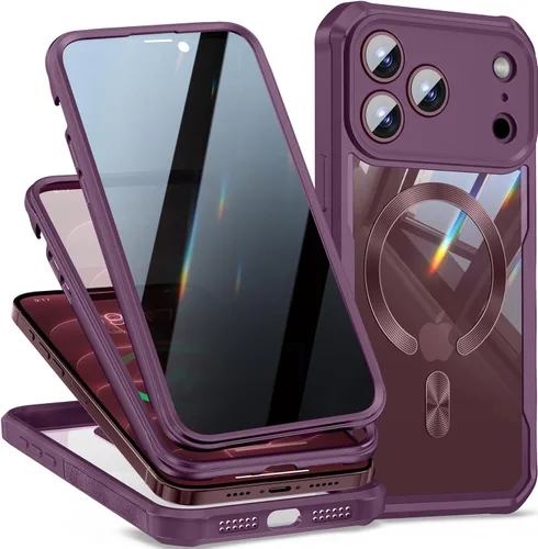 Vista 31 de Funda magnética para iPhone 11 con [CD Loop + Protector de pantalla de privacidad], [Protección contra caídas de grado militar] Protector de Negro