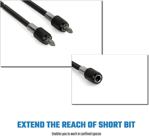 Vista 6 de 6PCS Juego de Adaptador de Extensión de Broca de Liberación Rápida para Destornillador, Soporte de Punta de Destornillador de 2.36" 4" 6" 1/4