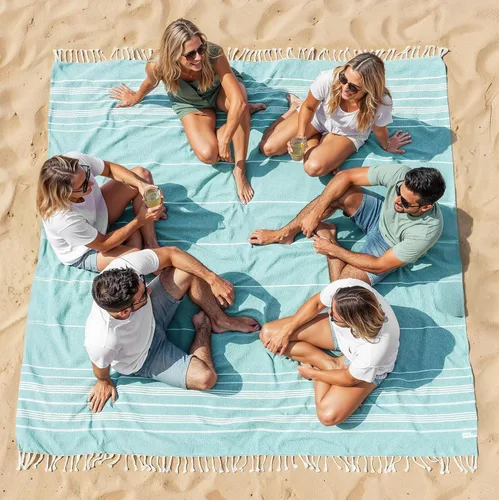 Vista 44 de LANE LINEN - Paquete de 4 toallas de playa de gran tamaño, toalla de piscina prelavada, extragrande, de secado rápido y sin arena, toalla de viaje