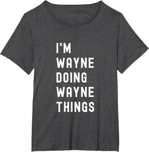 Vista 27 de Camiseta I'm Wayne Doing Wayne Things, Negro