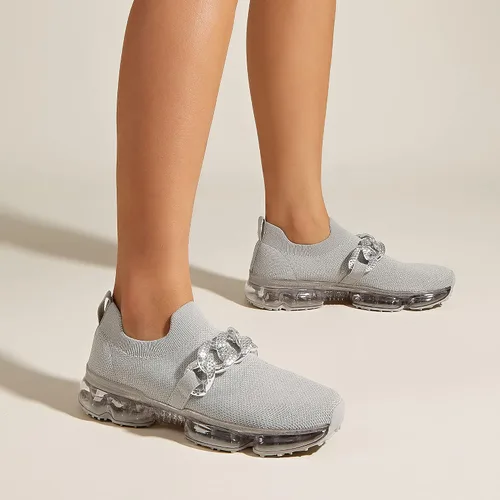Vista 7 de LUCKY STEP Tenis con cámara de aire a la moda para mujer, transpirables, informales, cómodos y ligeros, para caminar