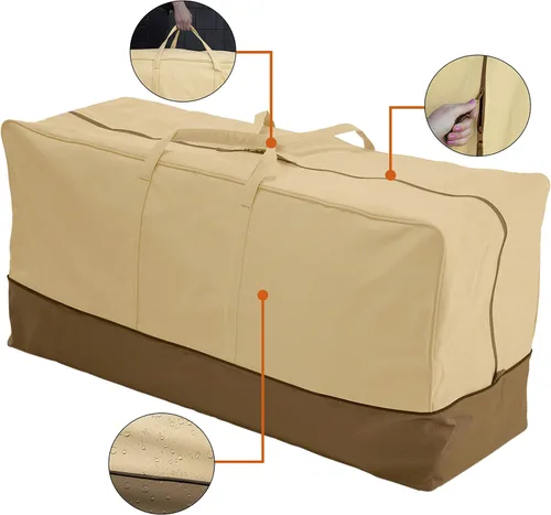 Vista 3 de Classic Accessories Veranda - Bolsa de almacenamiento resistente al agua de 45.5 pulgadas para cojines y fundas de patio, fundas para muebles