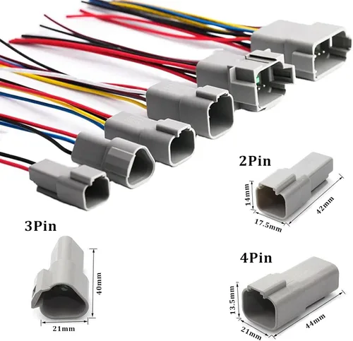 Vista 8 de Paquete de 6 conectores Deutsch DT de 2 pines, conectores eléctricos impermeables macho y hembra, arnés de cableado con cable de 16 AWG