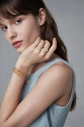 Vista 4 de Pulseras de oro de 14 quilates para mujer, pulsera deslizante ajustable para mujer, pulsera de cadena de oro