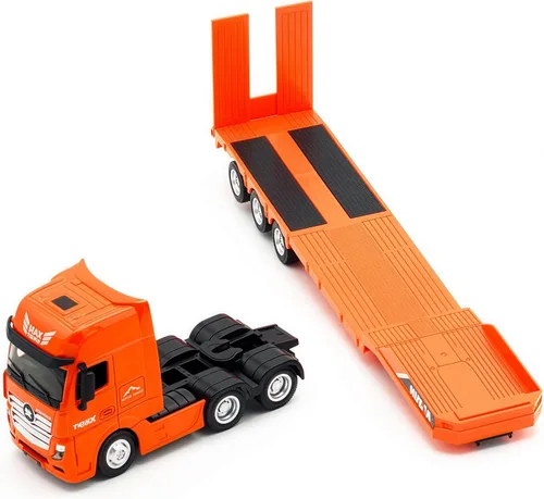 Vista 3 de Juguete plano del camión del remolque, vehículo resistente de los juguetes de la construcción de la aleación para los 1:50 Scale Diecast Trailer