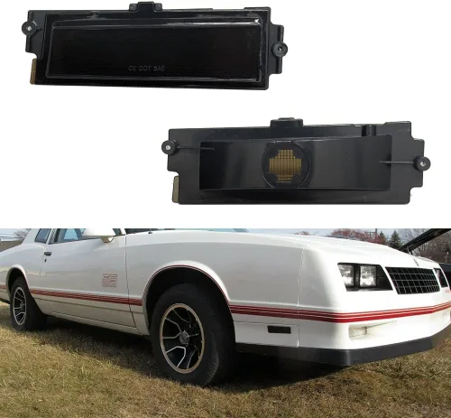 Vista 12 de Para 1981 1982 1983 1984 1985 1986 1987 1988 Chevy Monte Carlo SS luzes de señalización de marca de parachoques lateral ámbar Led Lente Ámbar Lente