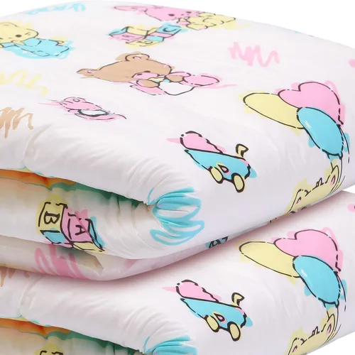 Vista 4 de Littleforbig Pañales impresos para adulto, 10 piezas, Baby Cuties (M 28"-38")