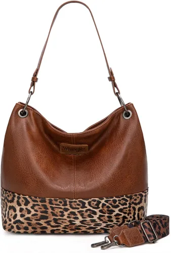 Vista 8 de Wrangler Hobo - Bolsas para mujer de cuero vegano con asa superior, bolsos de hombro y bolsos