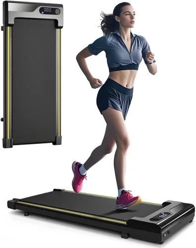 Vista 8 de Caminadora para el hogar – Cintas de correr para debajo del escritorio, mini almohadillas compactas portátiles para espacios pequeños, oficina Negro