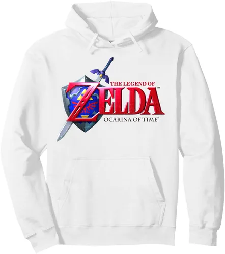 Vista 6 de Nintendo Zelda Ocarina of Time - Sudadera con capucha y logotipo clásico Azul Marino