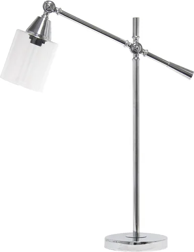 Vista 10 de Elegant Designs LD1030-CHR - Lámpara de mesa moderna con brazo inclinable industrial de 28 pulgadas, cromada