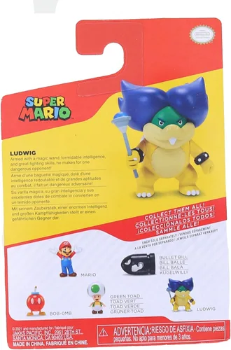 Vista 2 de Super Mario Wave 31 Ludwig Von Koopa Mini figura de 2.5 pulgadas