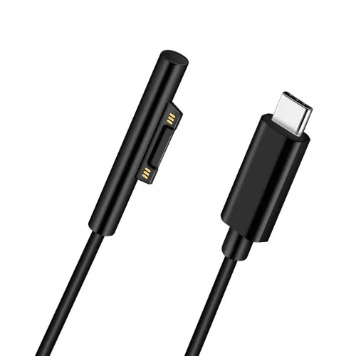 Vista 2 de Cable de carga Surface Connect a USB-C de 15 V/3 A compatible con Microsoft Surface Pro 3/4/5/6/7, Surface Laptop 3/2/1, Surface Go, Surface