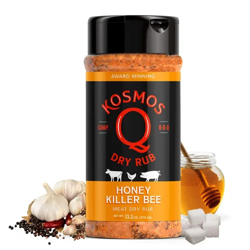 Vista 12 de Kosmos Q Funda de vaca Hot BBQ Rub, regalo del día del padre, condimento picante de bistec y pechuga con chile, ajo, cebolla, pimentón y humo