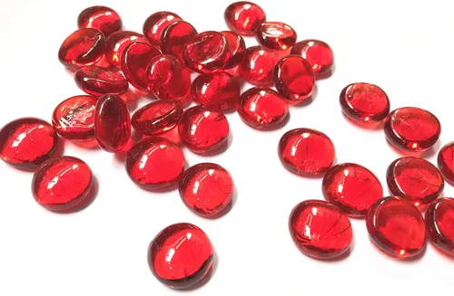 Vista 8 de Piedras planas, piedras preciosas de vidrio de 1 libra para rellenos de jarrones, dispersión de mesa de boda, decoración de rellenos de acuario