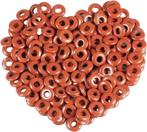 Vista 7 de rockcloud Cuentas sueltas con forma de corazón de Rondelle con forma de agujero grande, para pulseras europeas para hacer joyas