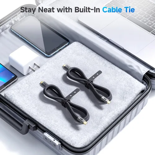 Vista 6 de Cable Matters Cable trenzado de carga rápida USB C de 240W - 3 pies, cable USBC a USBC, sin video, cable de carga rápida de 240W tipo C compatible