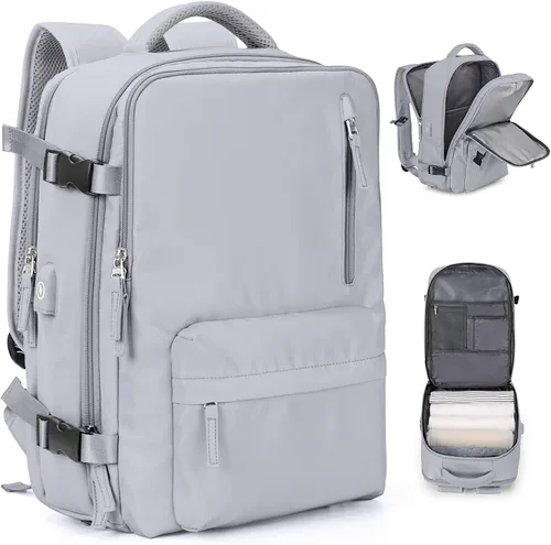 Vista 49 de VGCUB Mochila grande de viaje para trabajo, negocios, mochila para computadora portátil aprobada para vuelo, para mujeres y hombres, mochila