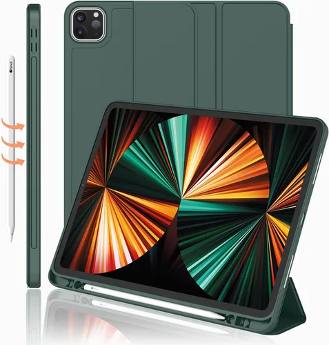 Vista 12 de Funda para iPad Pro de 12.9 pulgadas 2022/2021/2020 (6ª/5ª/4ª generación) con soporte para lápiz