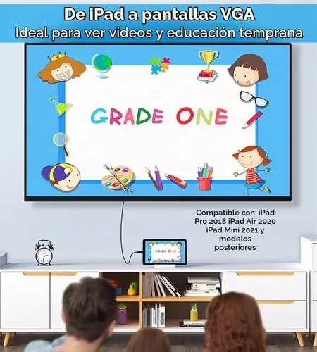 Vista 7 de Herfair - Cable USB C a VGA de 3 pies VGA a USB C adaptador de video Plug & Play 1080P Full HD Type-C Thunderbolt a 15Pin D-Sub pantalla