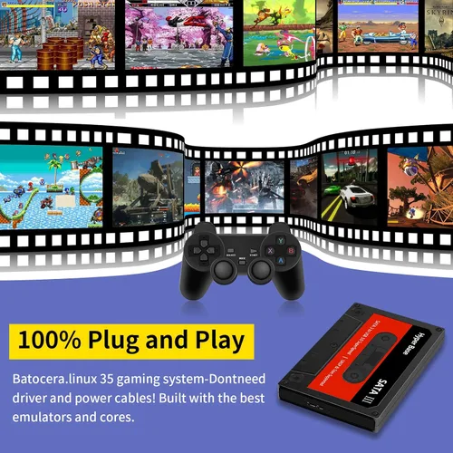 Vista 4 de 2TB External Hard Drive with 52247 Retro Games, Retro Game Console with Batocera 35 Game System, Plug and Play 84 Emulator Console Compatible with