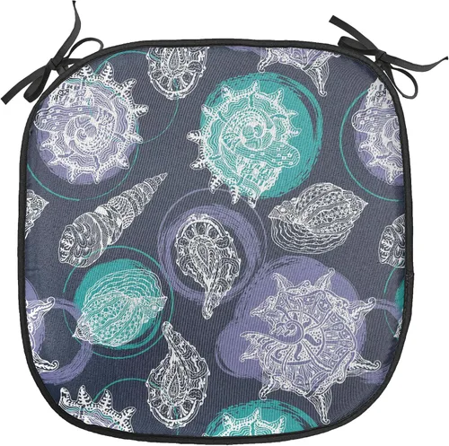 Vista 117 de Ambesonne Flamingo - Cojín de asiento para silla, diseño de fantasía exótica con elementos de vida silvestre hawaiana en colores pastel, acolchado