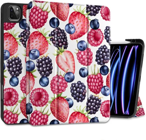 Vista 15 de MEEgoodo para iPad Pro M2 12.9 Funda 6ª/5ª/4ª/3ª Generación 2022 2021 2020 2018 con Soporte para Lápiz, Funda para Tablet con Parte Trasera de TPU