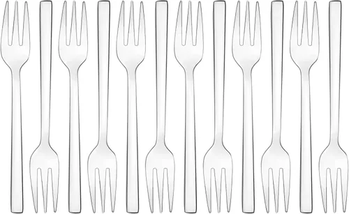 Vista 7 de Tenedor de degustación pequeño de acero inoxidable de 12 piezas, tenedor de 3 dientes