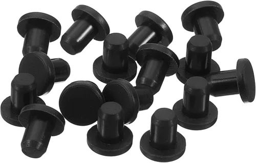 Vista 44 de uxcell 16 Piezas de Tapones de Goma Negros, 2.7mm para Agujeros de Enchufe de 2-2.5mm/0.08-0.1