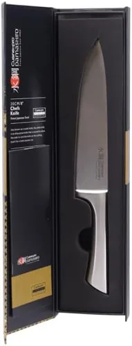 Vista 3 de CUISINE: PRO® Damashiro® Cuchillo de chef (8 pulgadas, individual) – Acero japonés de primera calidad, hoja afilada, mango ergonómico, cuchillo