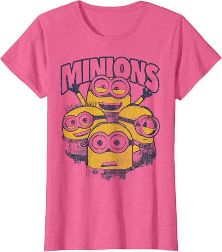 Vista 16 de Despicable Me Minions Vintage Group Graphic Camiseta Gris Oscuro