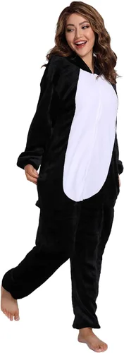 Vista 7 de Afoxsos Adult Penguin Onesies Sleepwear Unisex Animal Pajamas Cosplay Costume