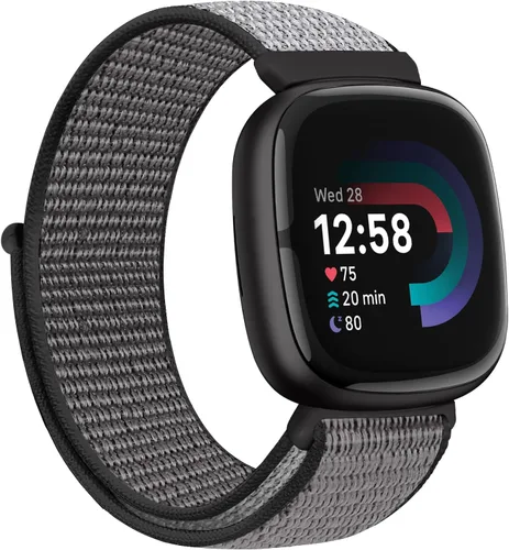 Vista 24 de Correas de nailon compatibles con Fitbit Versa 4/Sense 2/Versa 3/Fitbit Sense, correa de repuesto ajustable deportiva suave transpirable