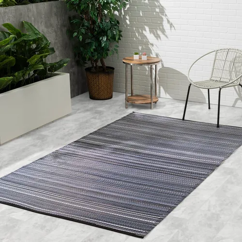 Vista 19 de Fab Habitat - Tapete antideslizante a rayas, duradero, fino, de plástico reciclado, antideslizante, para entrada, puerta delantera, pórtico y patio