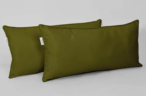 Vista 101 de Funda de almohada lumbar de tela de poliéster para interiores y exteriores, impermeable, rectangular, para todo tipo de clima, para muebles