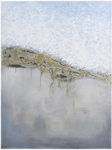 Vista 40 de Empire Art Direct Arte abstracto para pared, lienzo pintado a mano con textura por Martin Edwards, marco negro, 24 x 48 pulgadas, goteo nevado 1