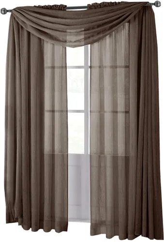 Vista 21 de sheetsnthings Solid Abri Panel de Cortina Transparente Arrugada con Bolsillo para Barra, 50 Pulgadas de Ancho x 63 Pulgadas de Largo, Negro