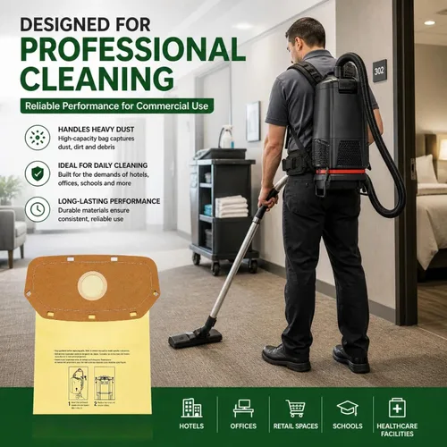 Vista 7 de Paquete de 15 bolsas de vacío con cuello sellado AH10232 para Hoover Commercial MPWR 40 V, mochila inalámbrica, aspiradora CH93619, CH93600 Bolsa