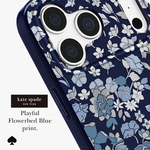 Vista 7 de kate spade new york Funda para iPhone 18 Pro - Flowerbed Navy Macizo de flores azul marino