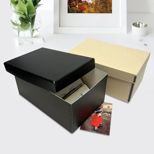 Vista 8 de Lineco Caja de almacenamiento de fotos de archivo, con capacidad para hasta 1100 imágenes de 5 x 7, contenedor de fotografías de 4 x 6 con tapa